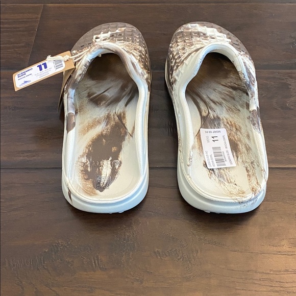 Lusso cloud white and brown rubber sandals men’s size various main image 7